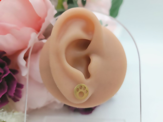 Pfoten Edelstahl Ohrstecker